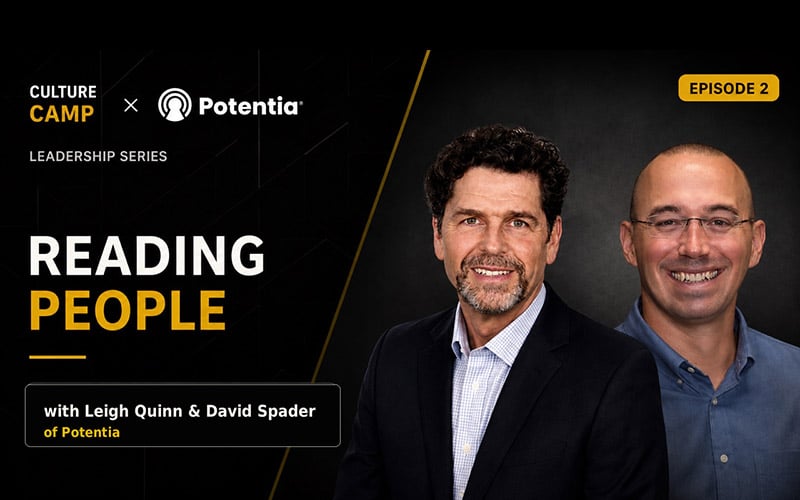 Potentia Assessments on the Culture Camp Podcast — reading people with DISC episode with David Spader and Leigh Quinn